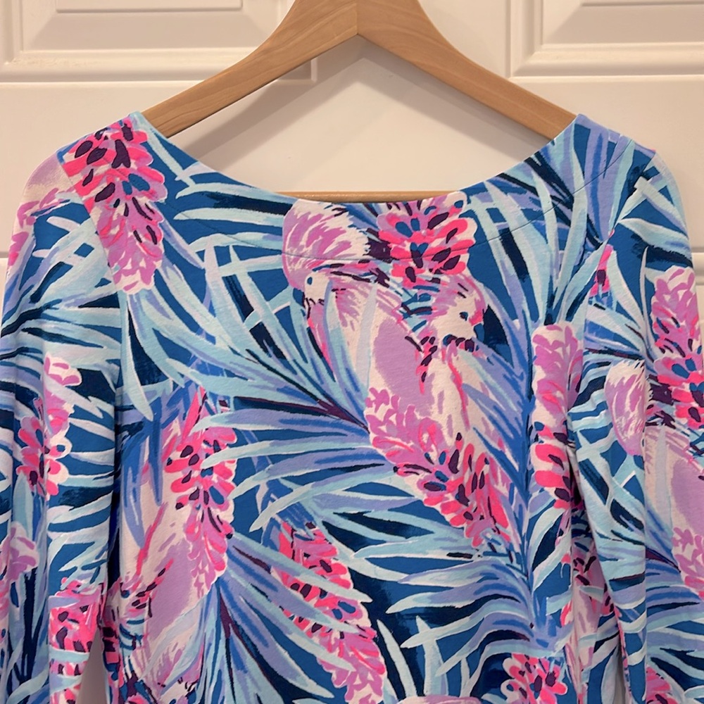 Lilly Pulitzer Waverly Top in Mr Peacock B Tweethearts Print Size S - Picture 4 of 16